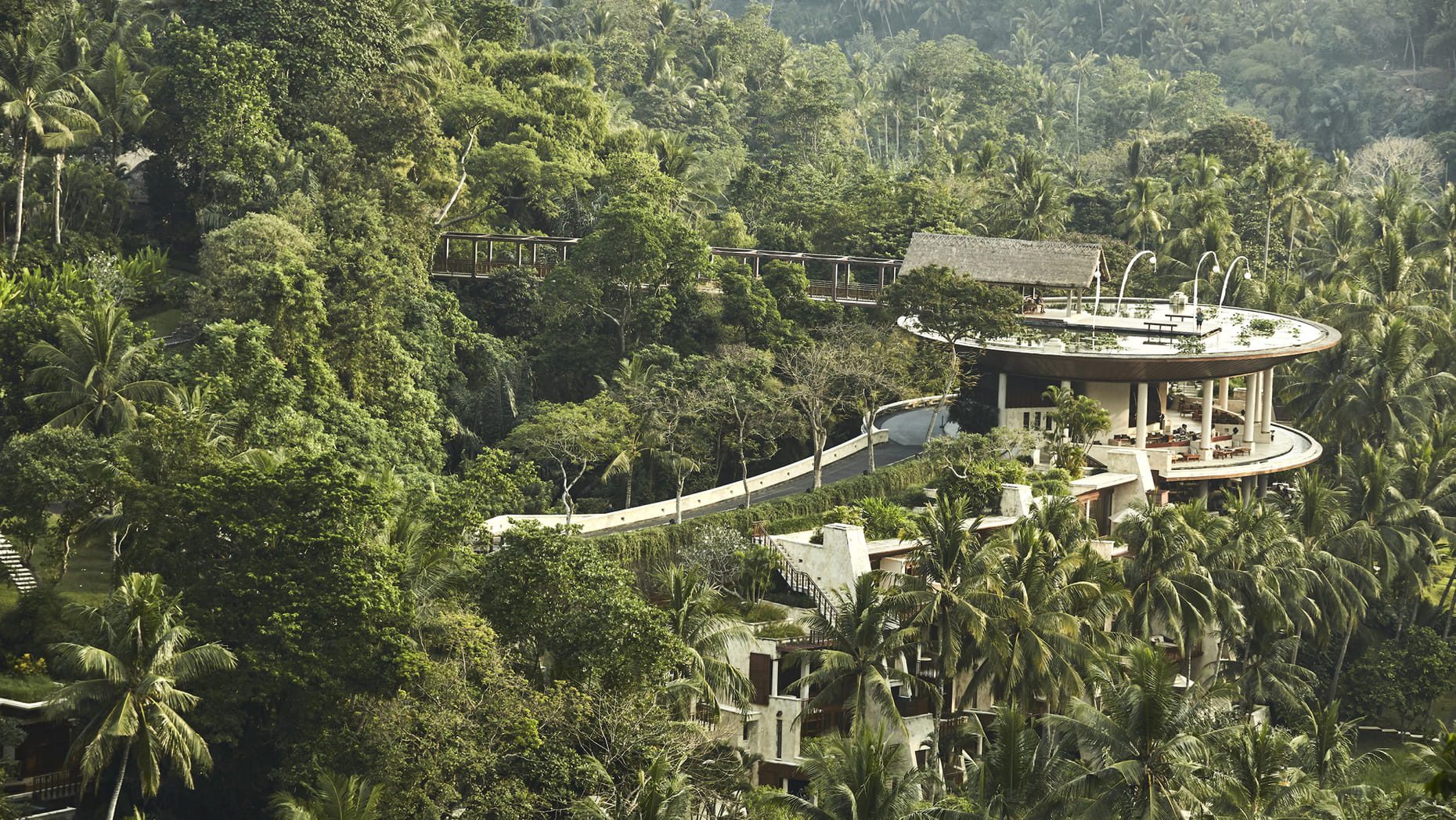 The breathtaking hotel, encapsulated by incredible trees and greenery, perfect for a quiet luxury holiday.