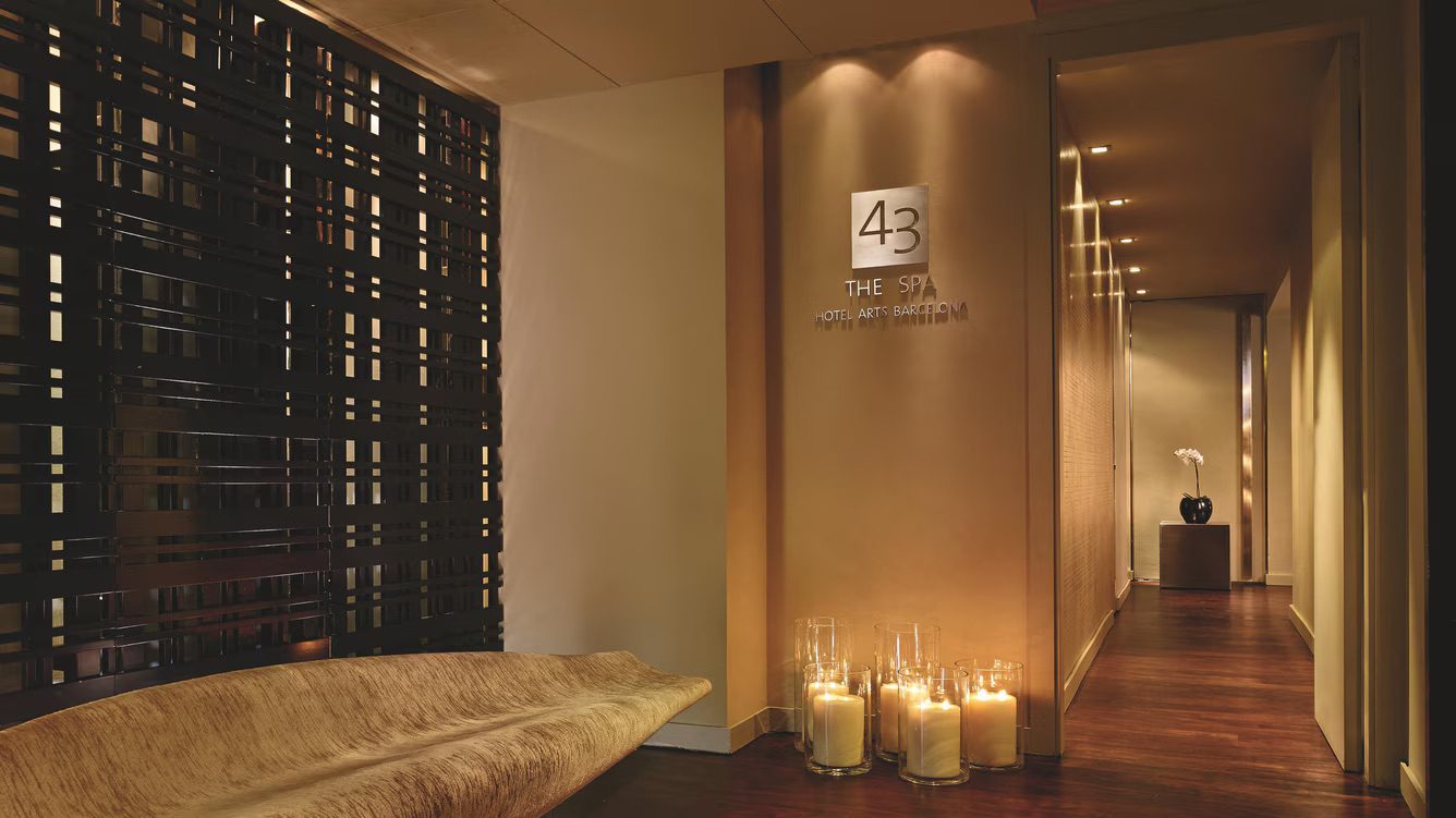 The entrance to The Spa at Hotel Arts Barcelona.