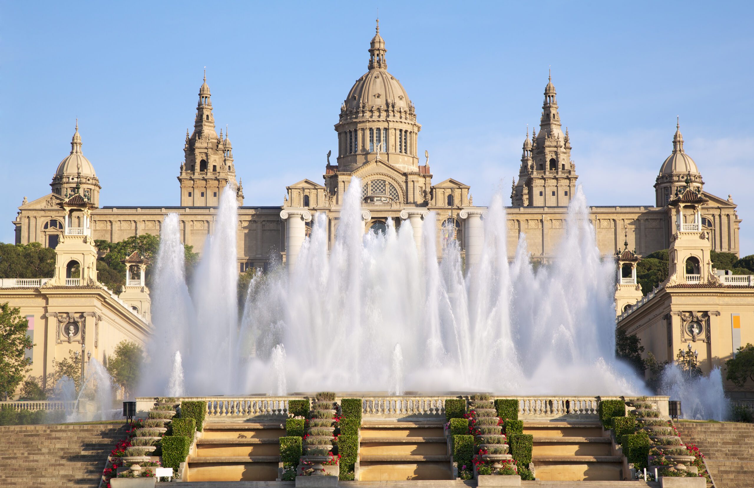 Museu Nacional d'Art de Catalunya and Magic Fountain, Barcelona, Spain